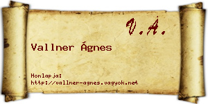 Vallner Ágnes névjegykártya